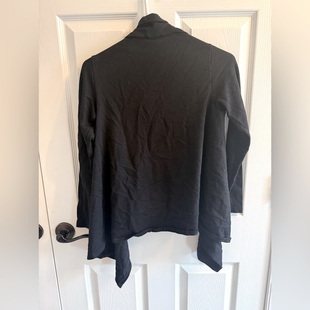 Bobeau Black Cape Sweater Cardigan Button Close Size XS - Picture 2 of 2